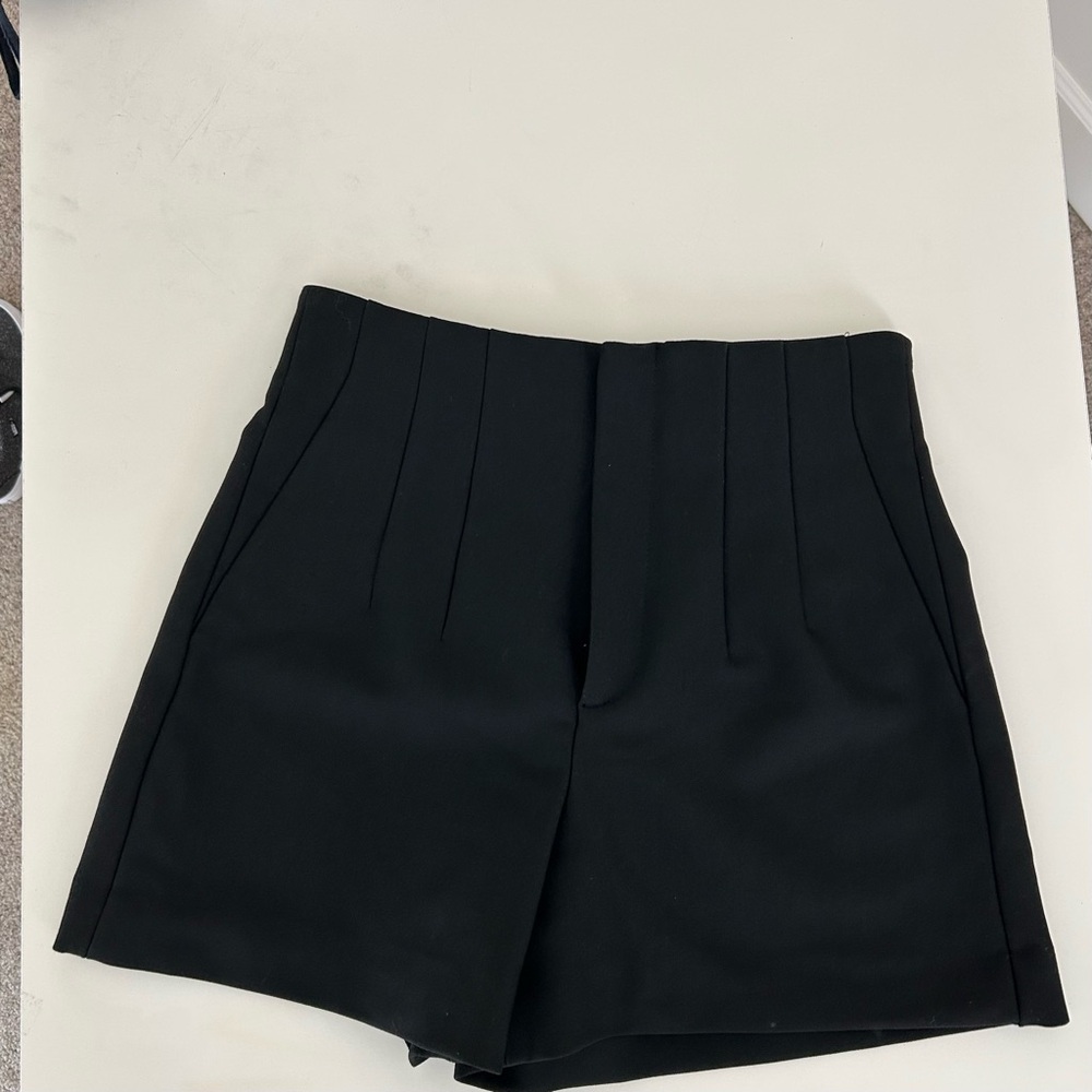 Zara High Waist Black Women's Shorts